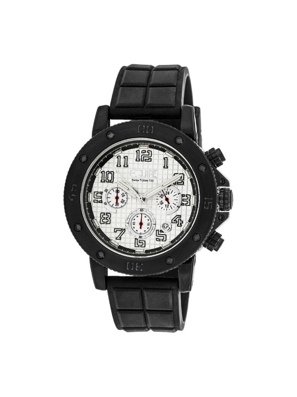 NWT Equipe Tritium Arciform Chronograph Silver Dial Men's Watch